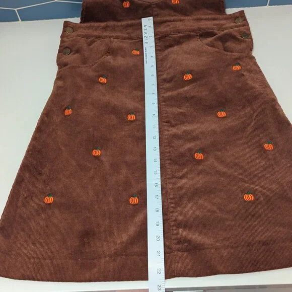KJP Pumpkin Embroidered Corduroy Jumper Dress - Picture 7 of 8